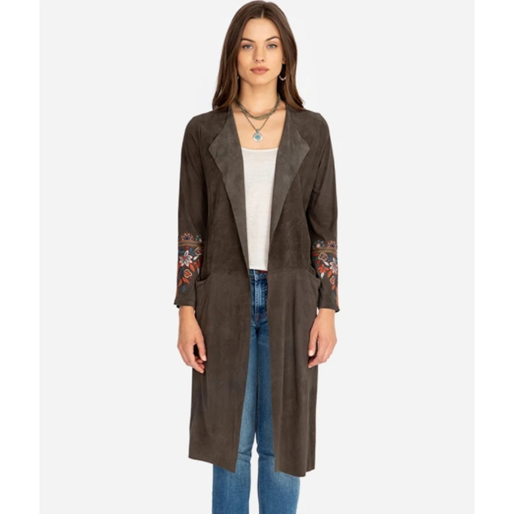 NWT Johnny Was Lailani Suede Coat XS